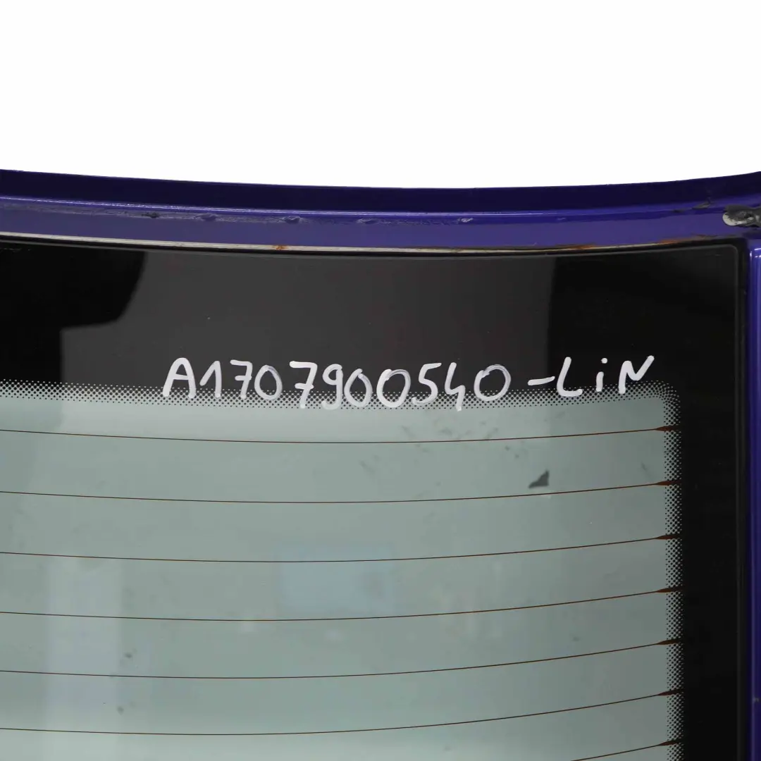 Folding Top Hardtop Roof Shell Rear Window Linarite Blue - 352 to Mercedes SLK R170 with Part number A1707900540 Mercedes SLK R170 Folding Top Hardtop Roof Shell Rear Window Linarite Blue - 352 - SKU A1707900540-LIN - Part number A1707900540