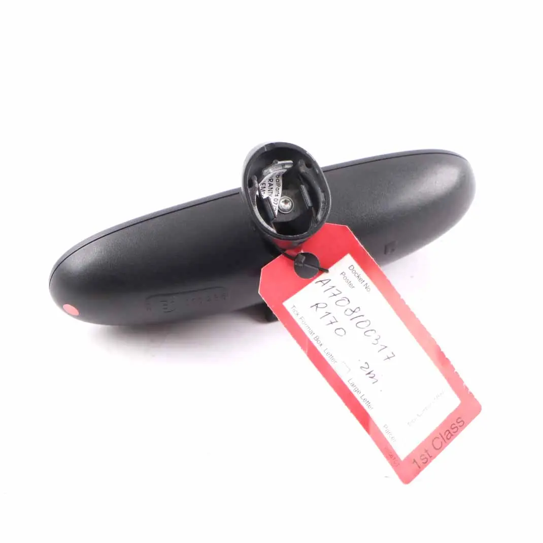 View Interior Mirror Black to Mercedes SLK R170 Rear with Part number A1708100317 Mercedes SLK R170 Rear View Interior Mirror Black - SKU A1708100317 - Part number A1708100317