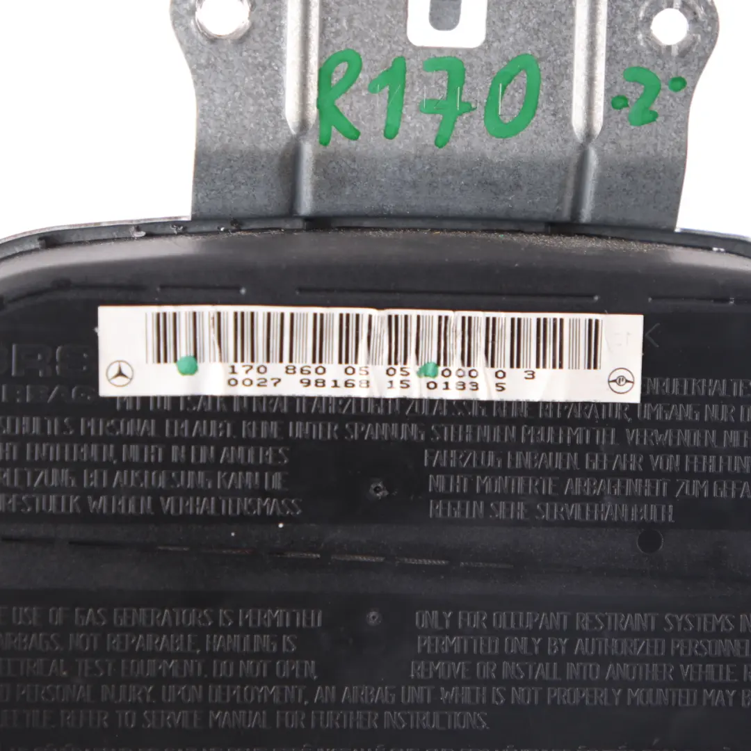 Mercedes SLK R170 Front Door Airbag Left N/S Side Air Bag SRS Unit - SKU A1708600505 - Part number A1708600505