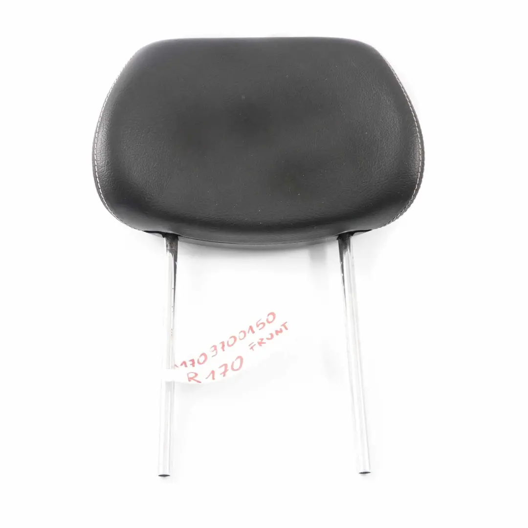 Headrest Front Seat Left Right N/O/S Black Leather Head Rest to Mercedes R170 with Part number A1709700150 Mercedes R170 Headrest Front Seat Left Right N/O/S Black Leather Head Rest - SKU A1709700150 - Part number A1709700150