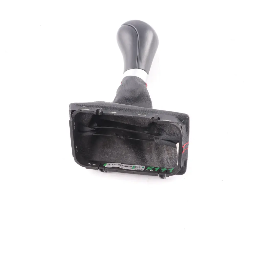 Mercedes R171 Gear Shift Cover Knob Gaiter Leather Black Automatic - SKU A1712674810 - Part number A1712674810