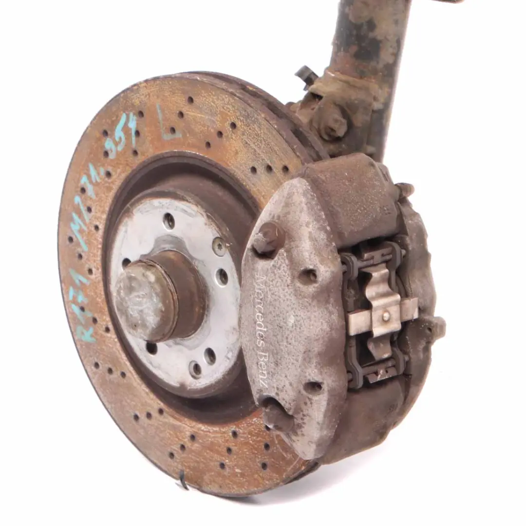 Front Left N/S Sport Suspension Leg Wheel Perforated Brake Disc to Mercedes R171 with Part number A1713201230 Mercedes R171 Front Left N/S Sport Suspension Leg Wheel Perforated Brake Disc - SKU A1713201230 - Part number A1713201230