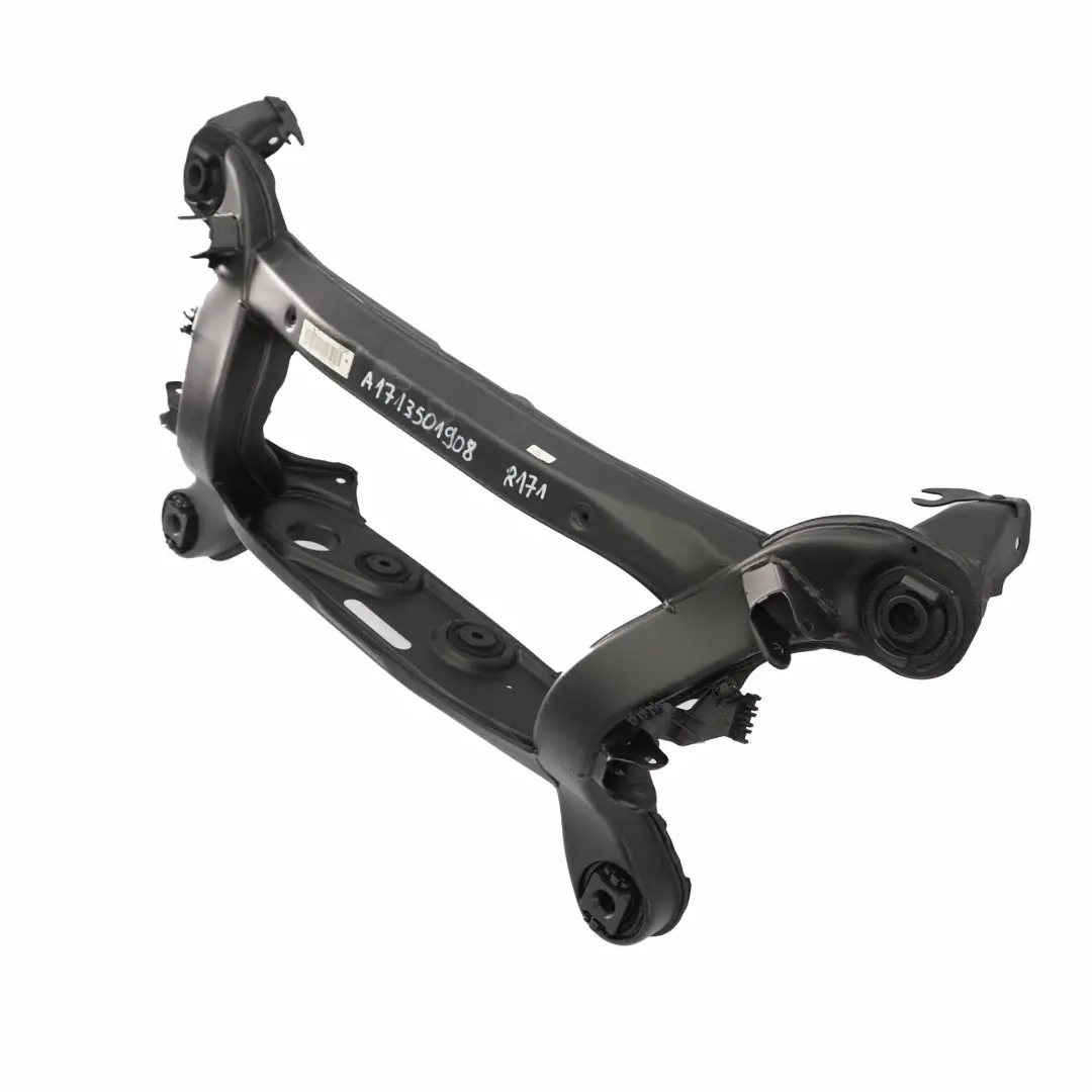 Subchasis trasero Cuna Eje Viga de montaje Soporte travesaño para Mercedes SLK R171 con número de pieza A1713501908 Mercedes SLK R171 Subchasis trasero Cuna Eje Viga de montaje Soporte travesaño - SKU A1713501908 - Número de pieza A1713501908