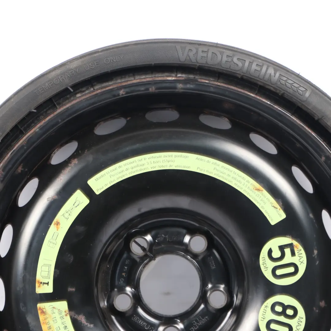 Roue Secours Acier R17 4,5J ET:12 Pneumatique 145/70 pour Mercedes R171 à propos du numéro de pièce A1714000202 Mercedes R171 Roue Secours Acier R17 4,5J ET:12 Pneumatique 145/70 - SKU A1714000202-2 - Numéro de pièce A1714000202