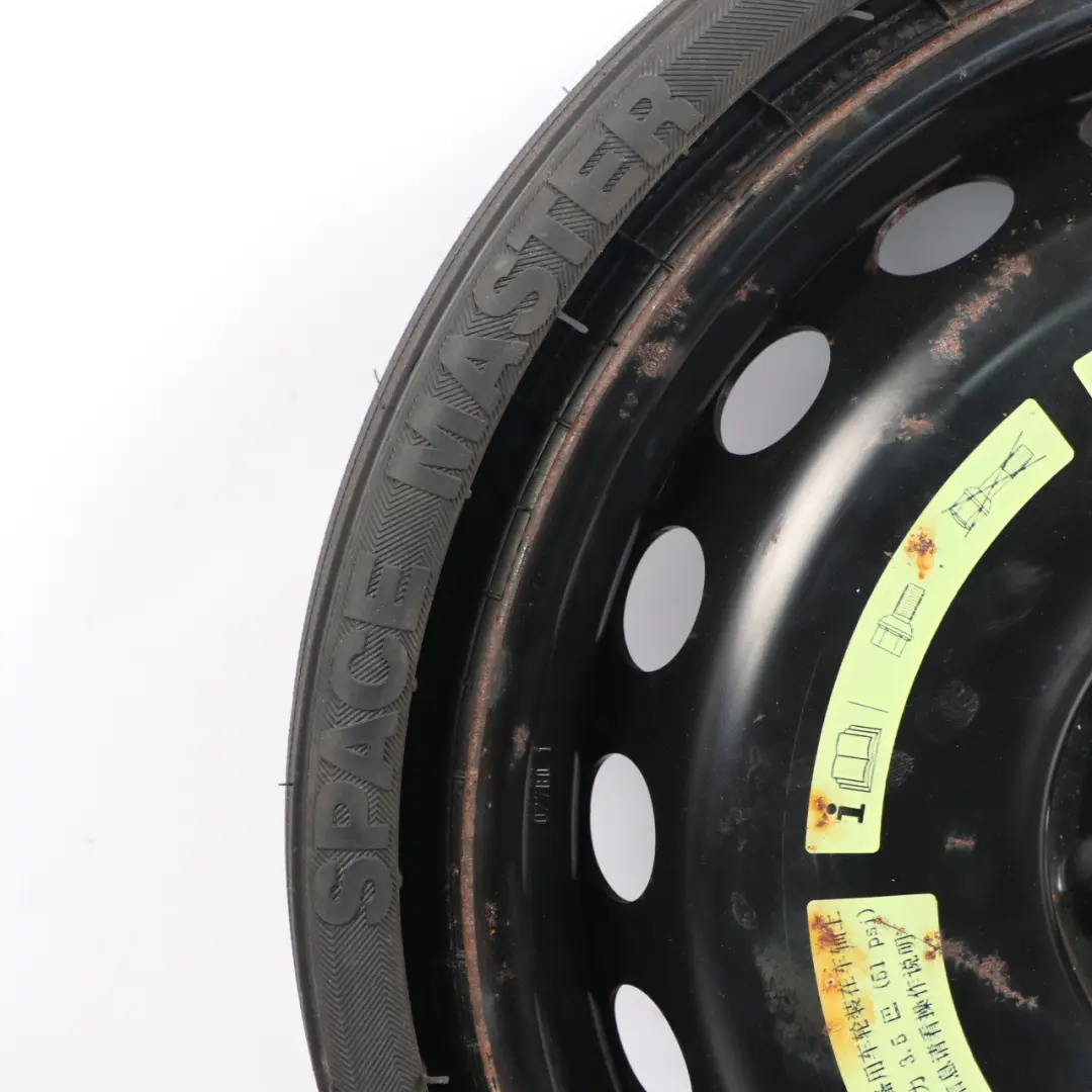 Roue Secours Acier R17 4,5J ET:12 Pneumatique 145/70 pour Mercedes R171 à propos du numéro de pièce A1714000202 Mercedes R171 Roue Secours Acier R17 4,5J ET:12 Pneumatique 145/70 - SKU A1714000202-2 - Numéro de pièce A1714000202