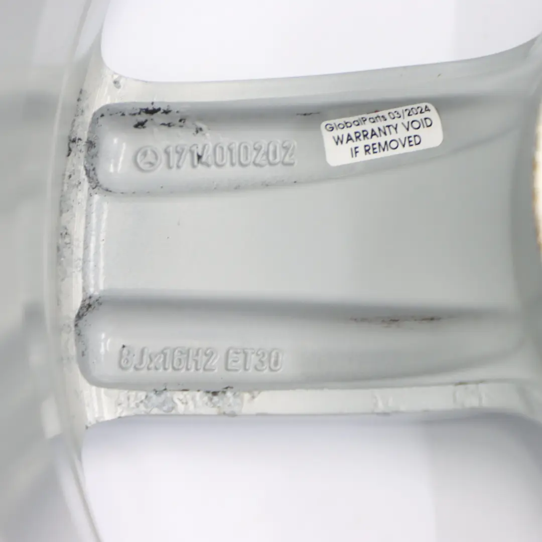 Silberne Hinter rad felge 16" 5 Speichen 8J ET:30 für Mercedes SLK R171 mit Teilenummer A1714010202 Mercedes SLK R171 Silberne Hinter rad felge 16" 5 Speichen 8J ET:30 - SKU A1714010202-1 - Teilenummer A1714010202