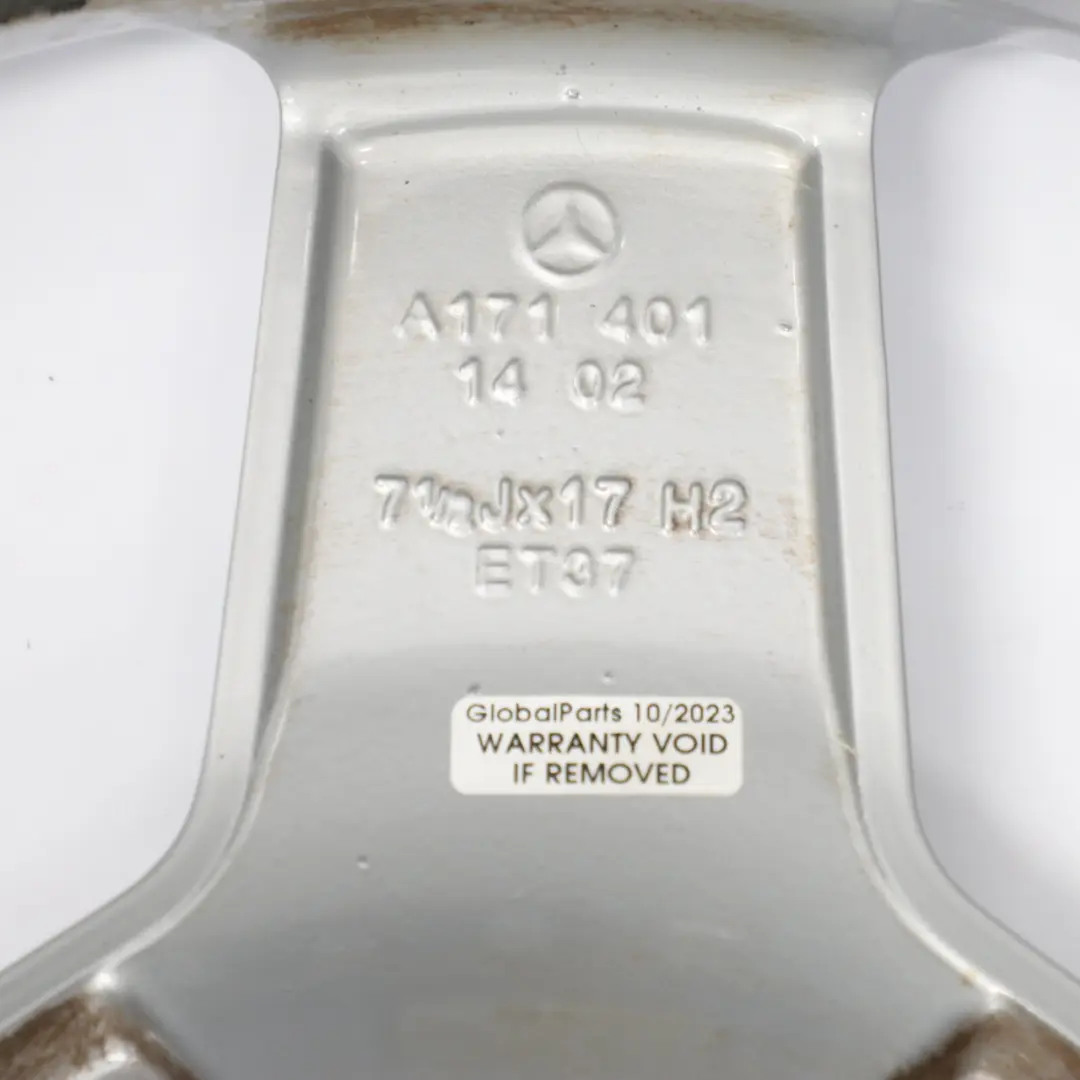 Mercedes R171 AMG Silberne Leichtmetallfelge 17" 7,5J ET:37 5-Loch - SKU A1714011402-1 - Teilenummer A1714011402
