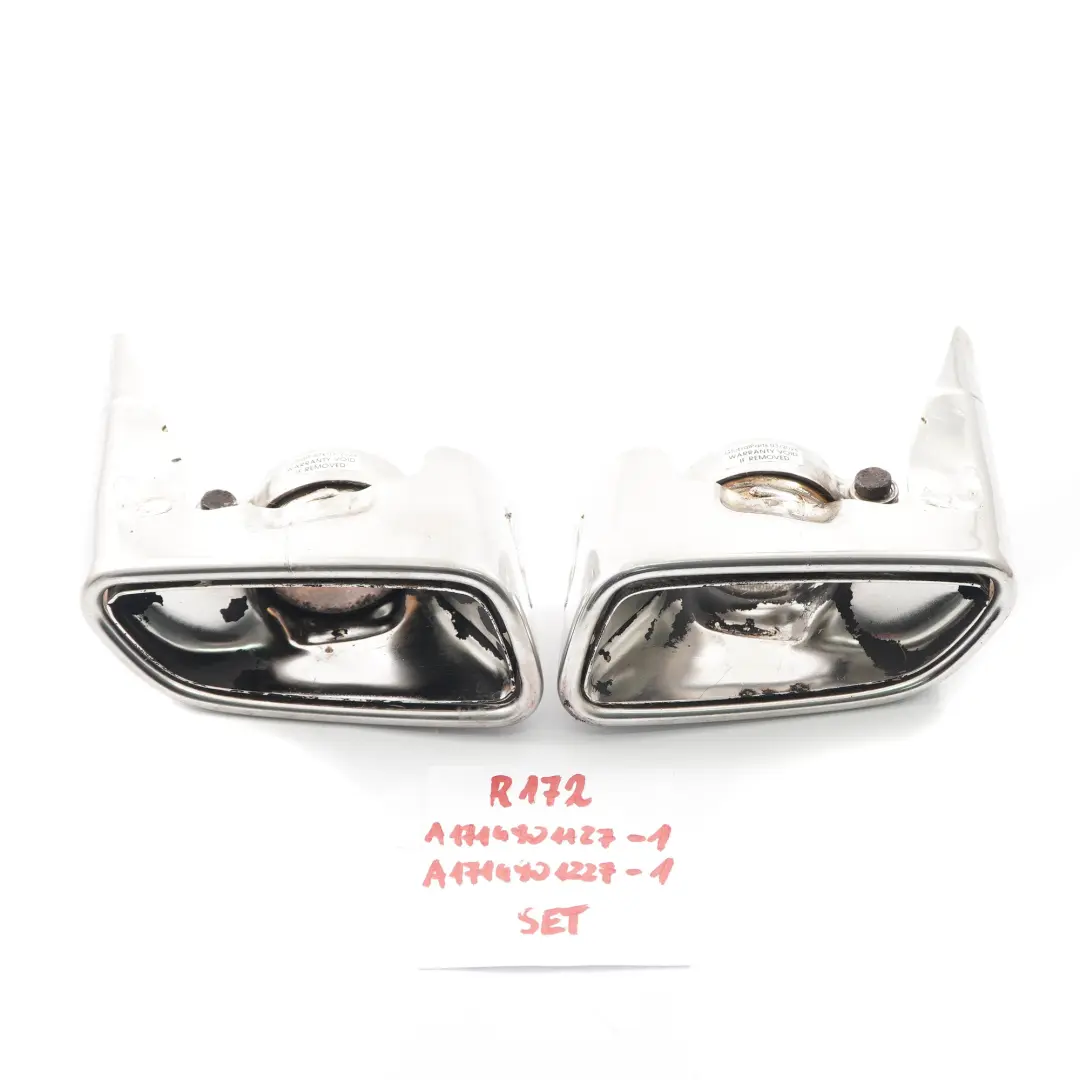 Exhaust Tips Mercedes SLK R172 Exhaust Muffler Pipe Rear Left Right N/O/S Set to with Part number A1714901227 Exhaust Tips Mercedes SLK R172 Exhaust Muffler Pipe Rear Left Right N/O/S Set - SKU A1714901227-1 - Part number A1714901227