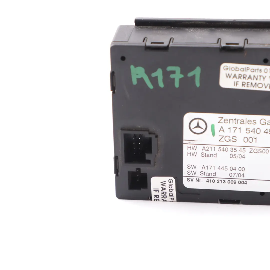 Module de passerelle centrale ECU Unité contrôle pour Mercedes R171 à propos du numéro de pièce A2115403545 Mercedes R171 Module de passerelle centrale ECU Unité contrôle - SKU A1715404945 - Numéro de pièce A2115403545