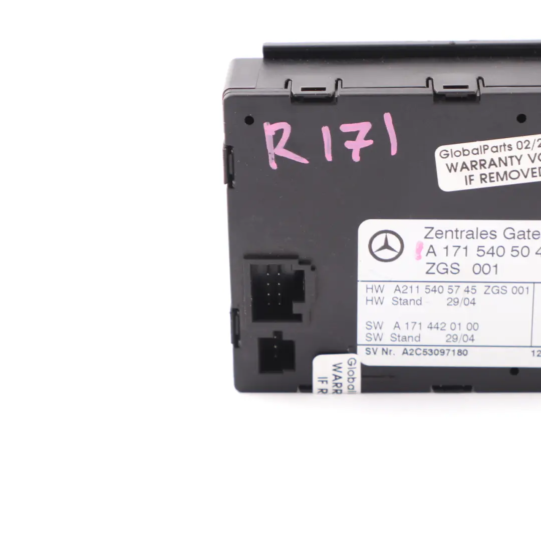 Zentrales Gateway Modul ECU Steuer Gerät für Mercedes SLK R171 mit Teilenummer A1715405045 Mercedes SLK R171 Zentrales Gateway Modul ECU Steuer Gerät - SKU A1715405045 - Teilenummer A1715405045