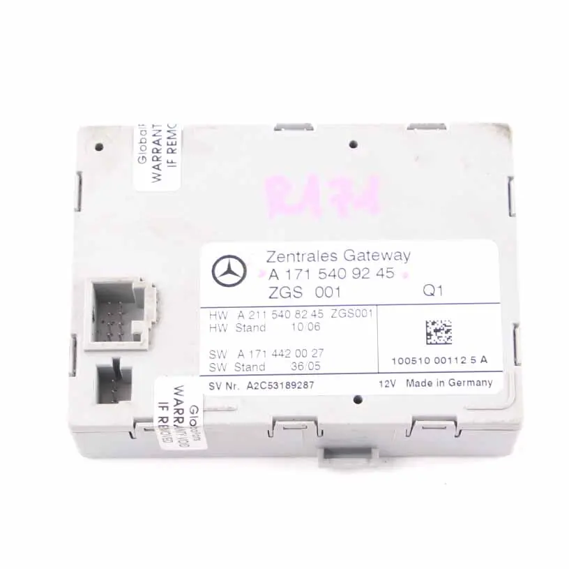 Mercedes SLK R171 Gateway Control Unit Gateway Module ECU - SKU A1715409245 - Part number A1715409245