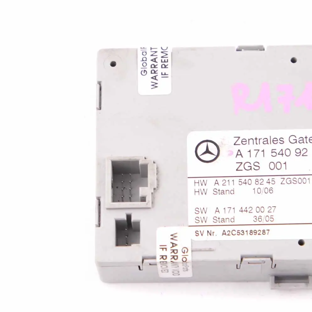Gateway Steuergerät Gateway Modul ECU für Mercedes SLK R171 mit Teilenummer A1715409245 Mercedes SLK R171 Gateway Steuergerät Gateway Modul ECU - SKU A1715409245 - Teilenummer A1715409245