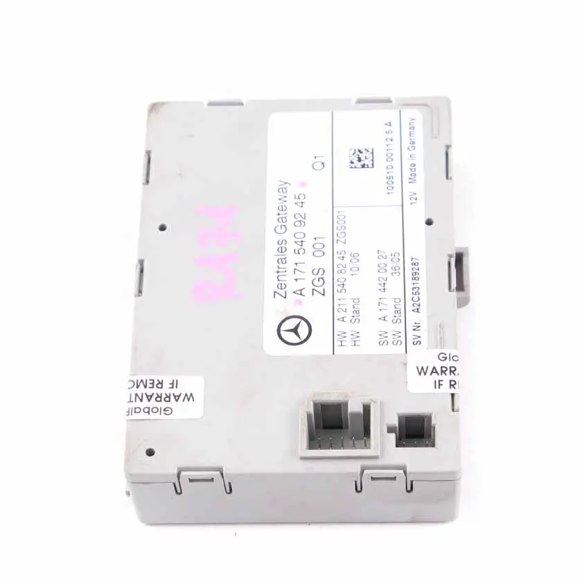 Gateway Control Unit Gateway Module ECU to Mercedes SLK R171 with Part number A1715409245 Mercedes SLK R171 Gateway Control Unit Gateway Module ECU - SKU A1715409245 - Part number A1715409245