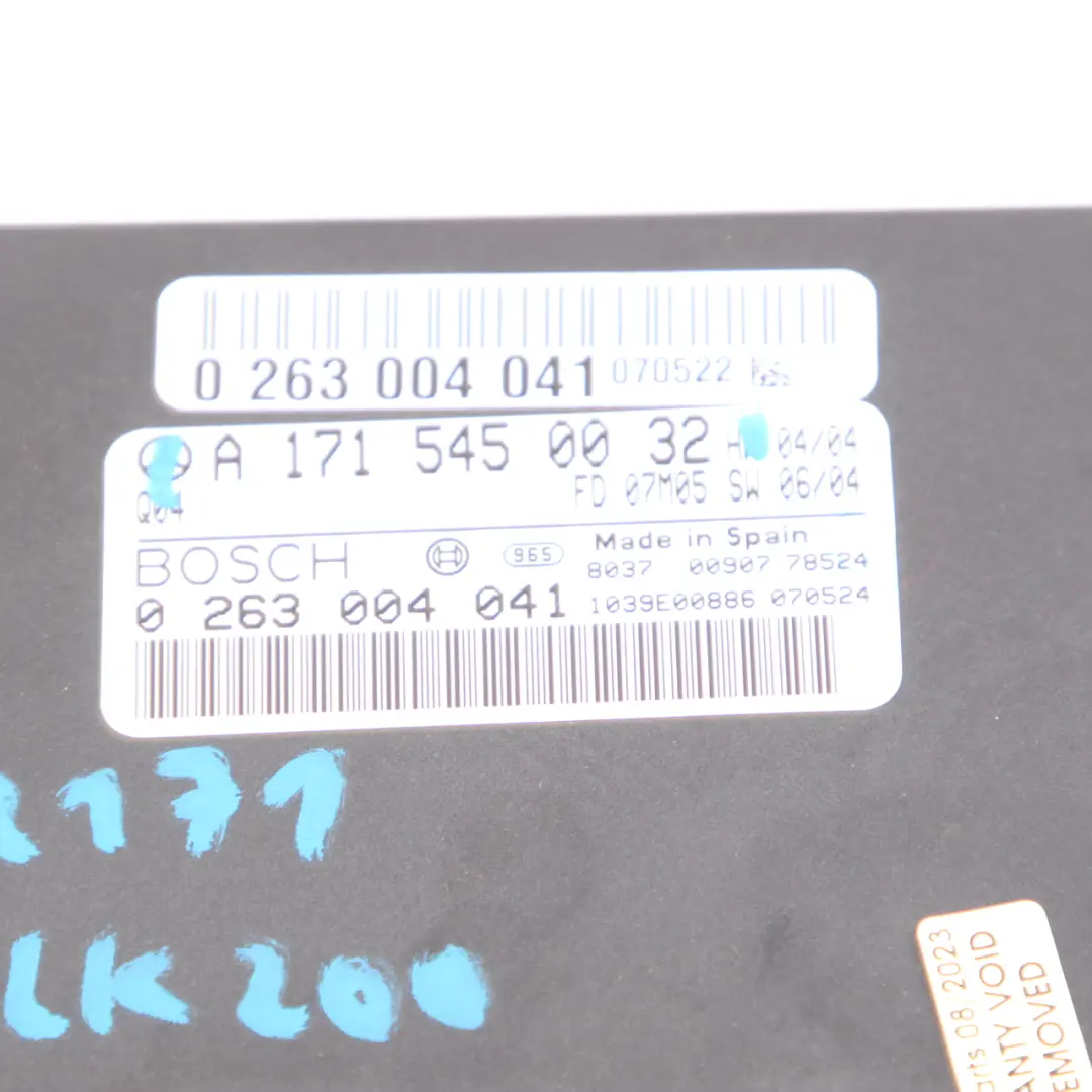 PDC Parking Distance Control Unit Module Sensor to Mercedes SLK R171 with Part number A1715450032 Mercedes SLK R171 PDC Parking Distance Control Unit Module Sensor - SKU A1715450032 - Part number A1715450032