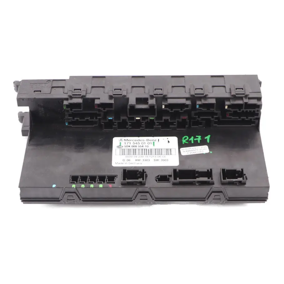 Scatola fusibili SAM Modulo unità controllo relè per Mercedes SLK R171 con numero di parte A1715450101 Mercedes SLK R171 Scatola fusibili SAM Modulo unità controllo relè - SKU A1715450101 - Numero di parte A1715450101