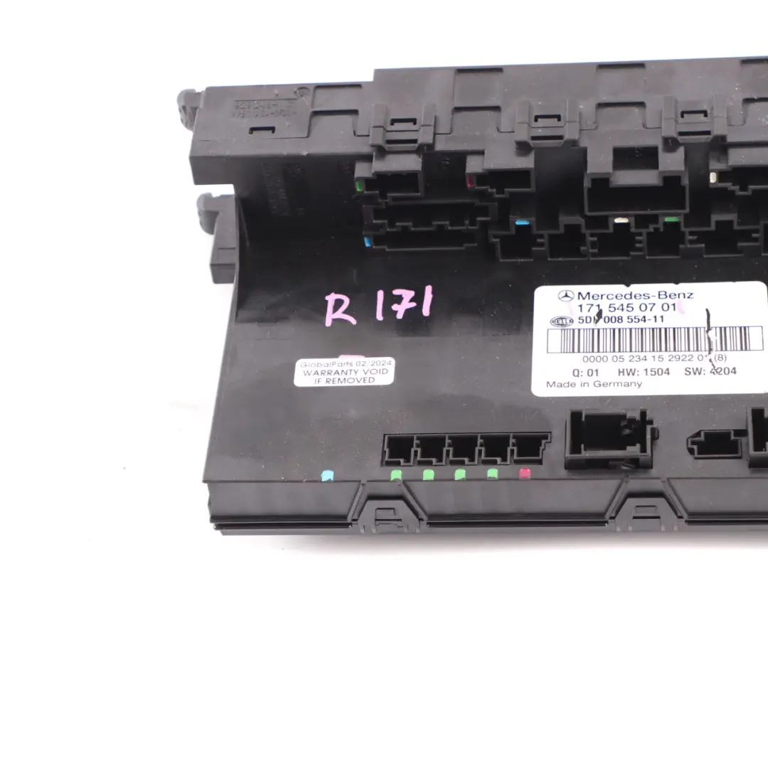 Boîte à fusibles du module de contrôle SAM arrière pour Mercedes SLK R171 à propos du numéro de pièce A1715450701 Mercedes SLK R171 Boîte à fusibles du module de contrôle SAM arrière - SKU A1715450701 - Numéro de pièce A1715450701