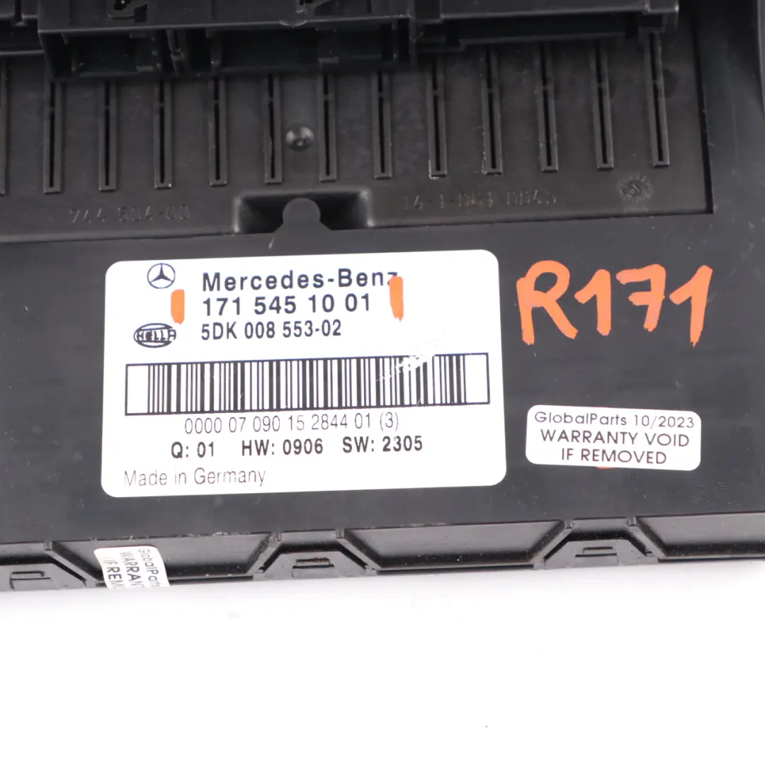 Sicherungskasten SAM-Relais-Steuergerät-Modul für Mercedes SLK R171 mit Teilenummer A1715451001 Mercedes SLK R171 Sicherungskasten SAM-Relais-Steuergerät-Modul - SKU A1715451001 - Teilenummer A1715451001