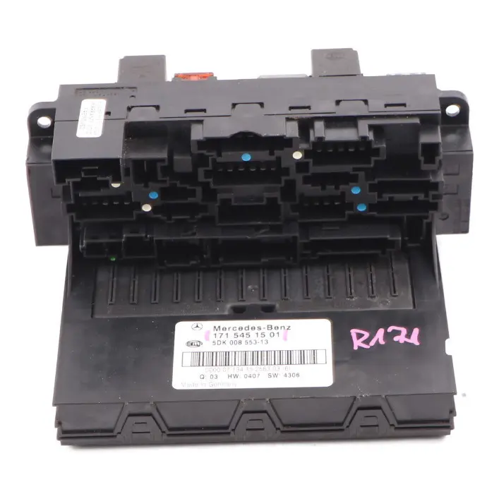 Front Fuse Box SAM Relay Control Unit Module to Mercedes SLK R171 with Part number A1715451701 Mercedes SLK R171 Front Fuse Box SAM Relay Control Unit Module - SKU A1715451501 - Part number A1715451701