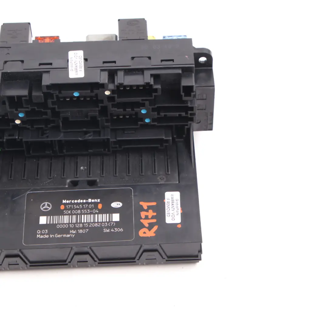 Caja de fusibles SAM Relé Unidad de Control Módulo para Mercedes SLK R171 con número de pieza A1715451701 Mercedes SLK R171 Caja de fusibles SAM Relé Unidad de Control Módulo - SKU A1715451701 - Número de pieza A1715451701