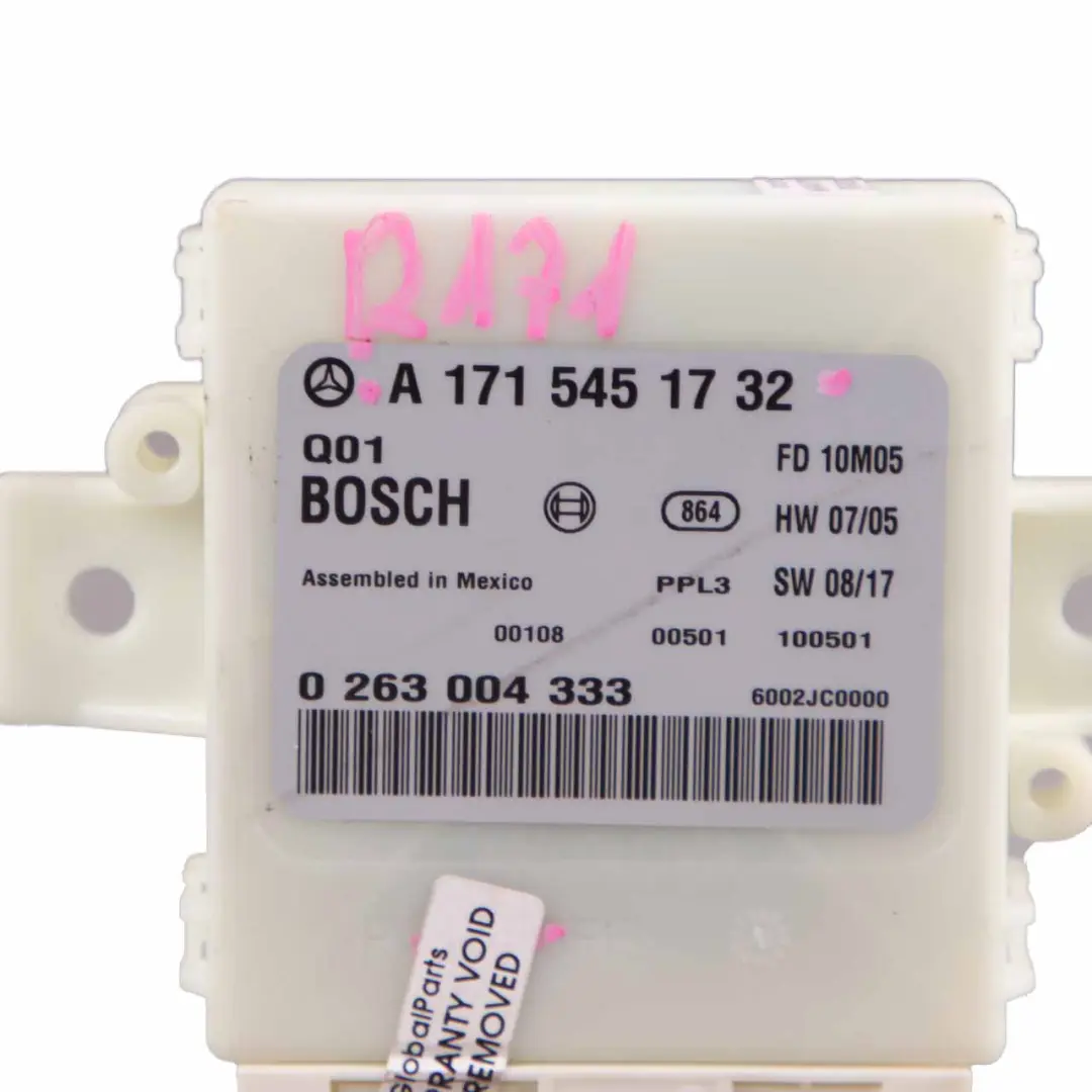 PDC Parking Distance Control Unit Module Sensor 0263004333 to Mercedes SLK R171 with Part number A1715451732 Mercedes SLK R171 PDC Parking Distance Control Unit Module Sensor 0263004333 - SKU A1715451732 - Part number A1715451732