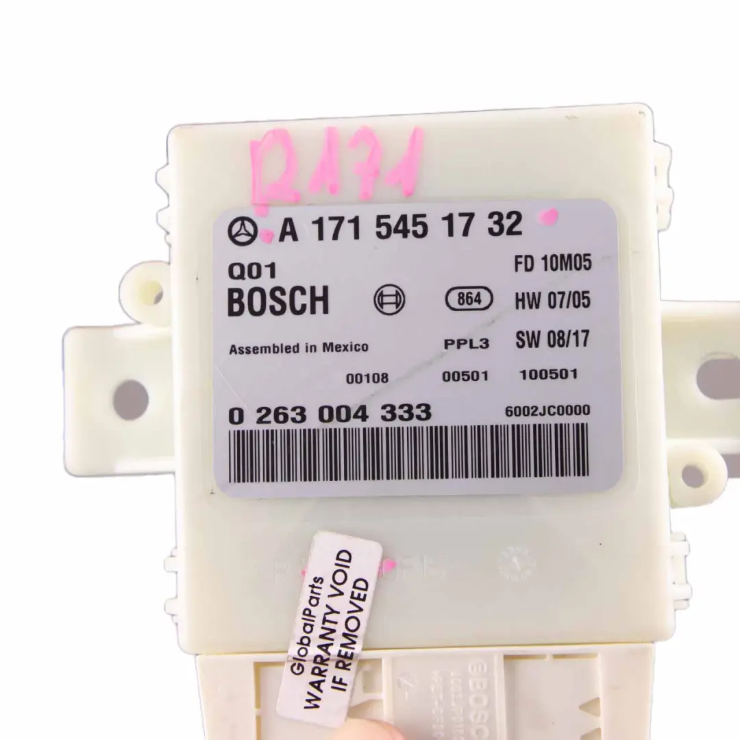 PDC Parking Distance Control Unit Module Sensor 0263004333 to Mercedes SLK R171 with Part number A1715451732 Mercedes SLK R171 PDC Parking Distance Control Unit Module Sensor 0263004333 - SKU A1715451732 - Part number A1715451732