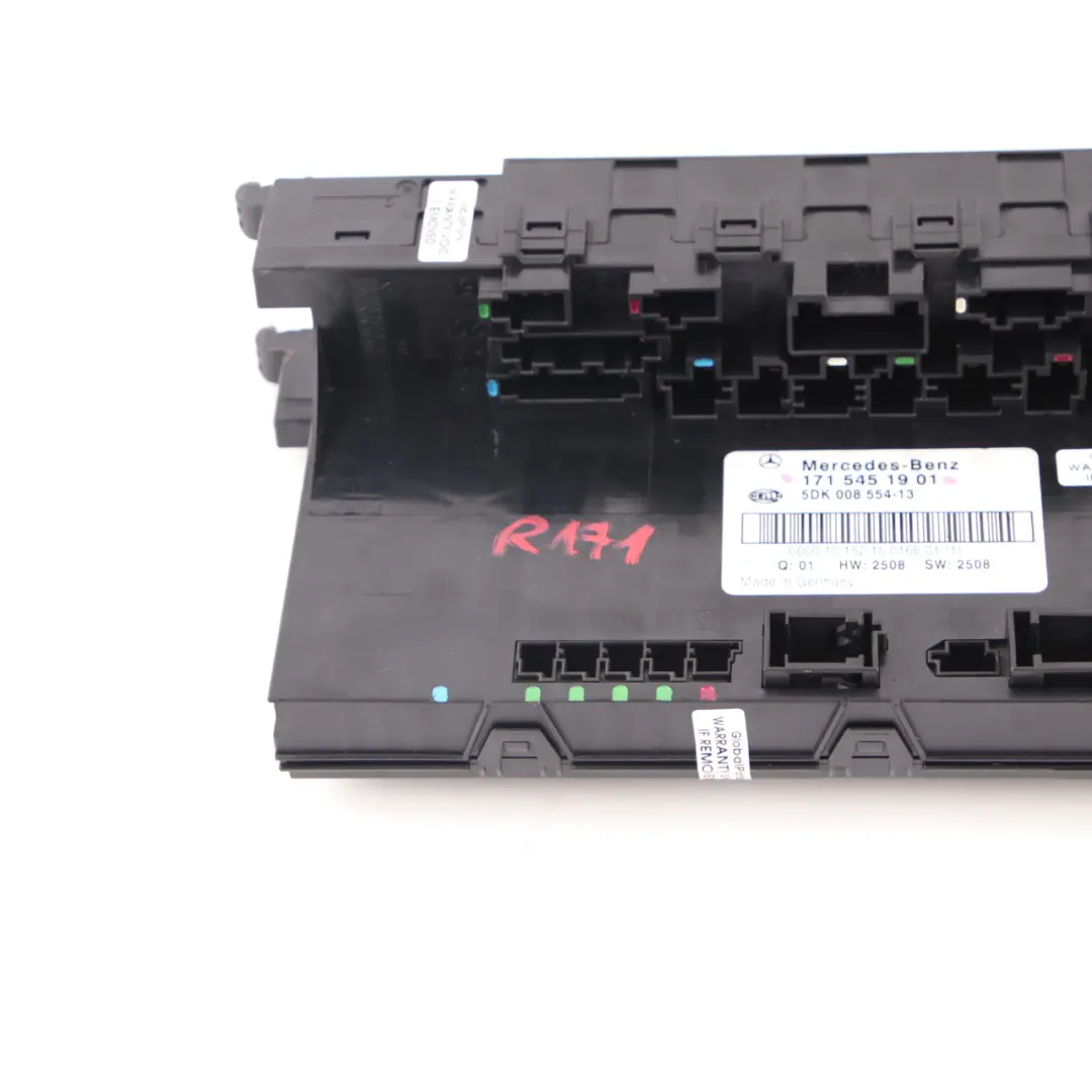 Fuse Box Rear SAM Relay Control Unit Module to Mercedes SLK R171 with Part number A1715451901 Mercedes SLK R171 Fuse Box Rear SAM Relay Control Unit Module - SKU A1715451901 - Part number A1715451901