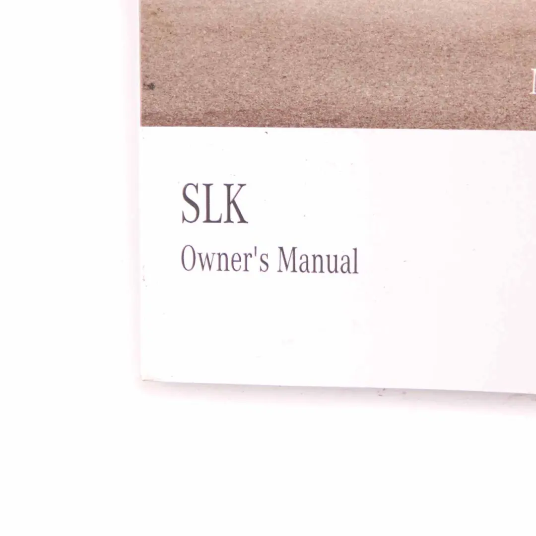 Mercedes SLK R171 Owner's Handbook Booklet Manual - SKU A1715843496 - Part number A1715843496