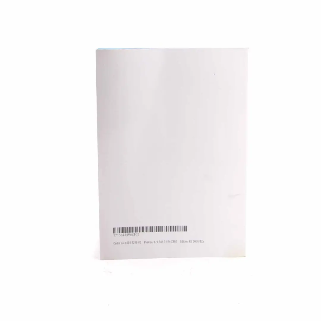 Mercedes SLK R171 Owner's Handbook Booklet Manual - SKU A1715843496 - Part number A1715843496