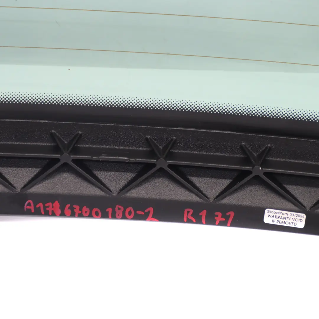 Window Windshield Glass Glazing Cover AS2 Green to Mercedes SLK R171 Rear with Part number A1716700180 Mercedes SLK R171 Rear Window Windshield Glass Glazing Cover AS2 Green - SKU A1716700180-2 - Part number A1716700180