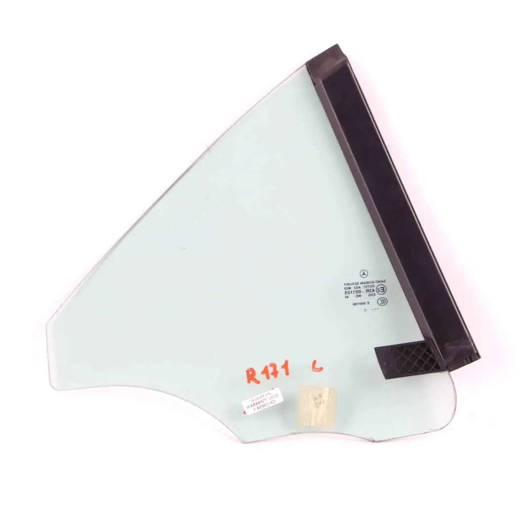 Side Window Glass Rear Left N/S AS2 to Mercedes SLK R171 Convertible with Part number A1716700300 Mercedes SLK R171 Convertible Side Window Glass Rear Left N/S AS2 - SKU A1716700300 - Part number A1716700300