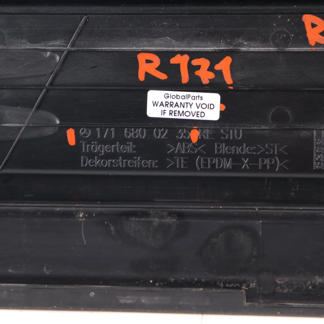 davanzale porta anteriore destro Piastra gradino d'ingresso per Mercedes SLK R171 con numero di parte A1716800235 Mercedes SLK R171 davanzale porta anteriore destro Piastra gradino d'ingresso - SKU A1716800235 - Numero di parte A1716800235
