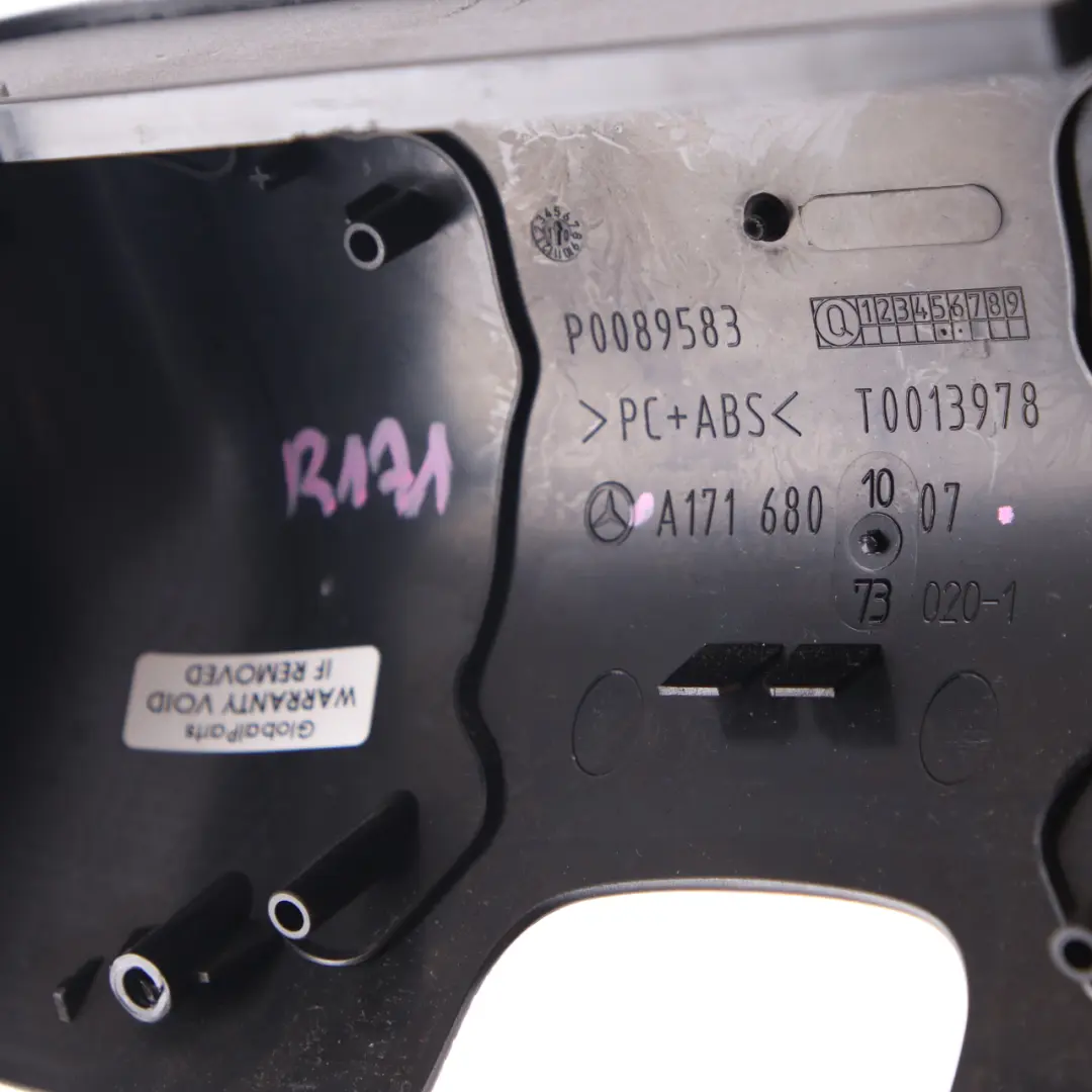 Centre Console Cover Trim Panel Black to Mercedes SLK R171 with Part number A1716801007 Mercedes SLK R171 Centre Console Cover Trim Panel Black - SKU A1716801007 - Part number A1716801007