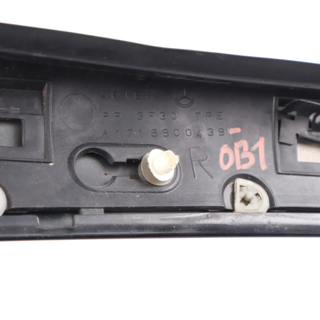 Windscreen A-Pillar Trim Obsidian Black Right O/S to Mercedes SLK R171 with Part number A1716900439 Mercedes SLK R171 Windscreen A-Pillar Trim Obsidian Black Right O/S - SKU A1716900439-OB1 - Part number A1716900439