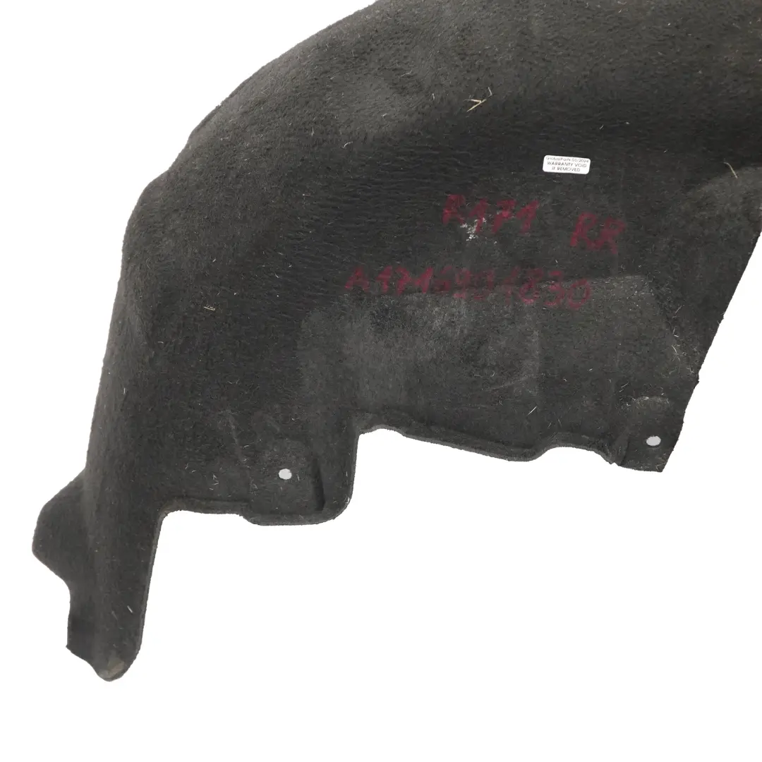 Arch Mercedes R171 Housing Rear Right O/S Wheel Mud Cover to Wheel with Part number A1716901830 Wheel Arch Mercedes R171 Housing Rear Right O/S Wheel Mud Cover - SKU A1716901830 - Part number A1716901830
