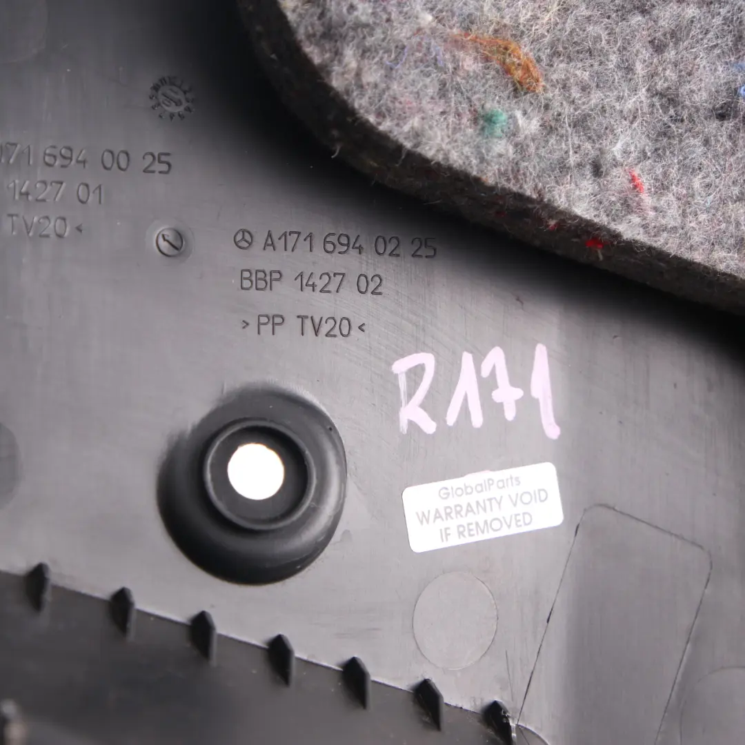 Boot Trunk Lid Trim Panel Cover Black to Mercedes SLK R171 with Part number A1716940225 Mercedes SLK R171 Boot Trunk Lid Trim Panel Cover Black - SKU A1716940225 - Part number A1716940225