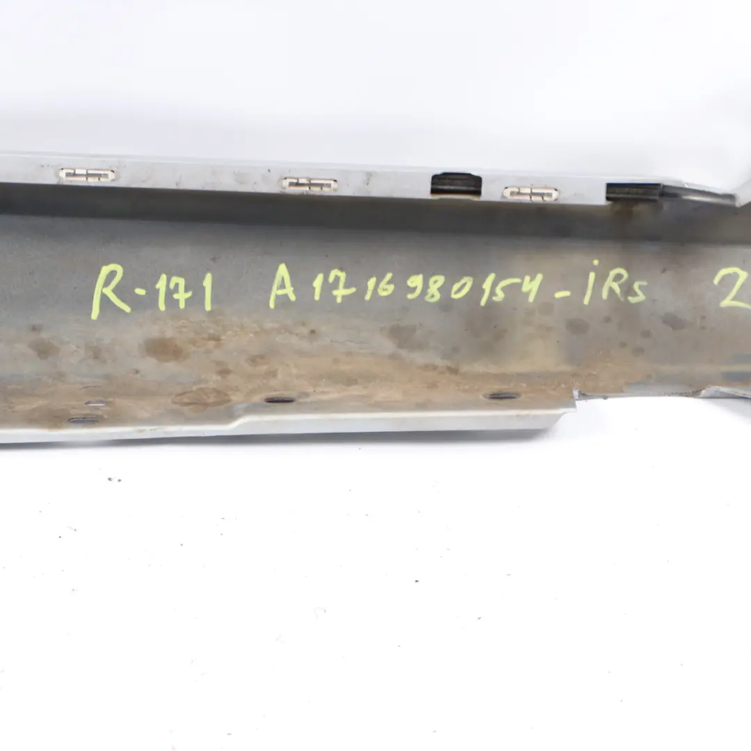 Door Sill Side Cover Skirt Left N/S Iridium Silver Metallic - 775 to Mercedes R171 with Part number A1716980154 Mercedes R171 Door Sill Side Cover Skirt Left N/S Iridium Silver Metallic - 775 - SKU A1716980154-IRS - Part number A1716980154