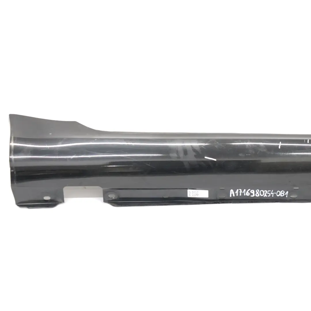 Door Sill Side Cover Skirt Right O/S Obsidian Black Metallic - 197 to Mercedes R171 with Part number A1716980254 Mercedes R171 Door Sill Side Cover Skirt Right O/S Obsidian Black Metallic - 197 - SKU A1716980254-OB1 - Part number A1716980254