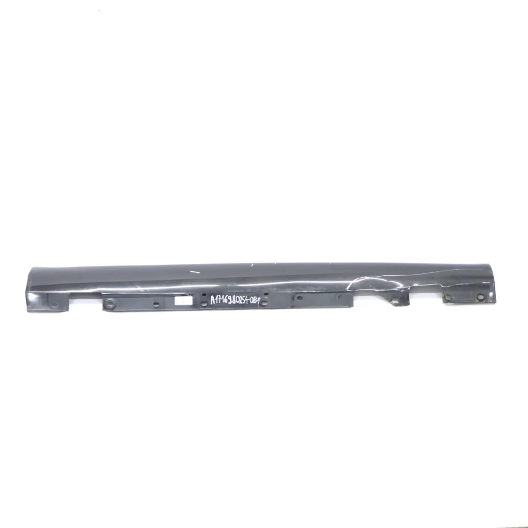 Door Sill Side Cover Skirt Right O/S Obsidian Black Metallic - 197 to Mercedes R171 with Part number A1716980254 Mercedes R171 Door Sill Side Cover Skirt Right O/S Obsidian Black Metallic - 197 - SKU A1716980254-OB1 - Part number A1716980254