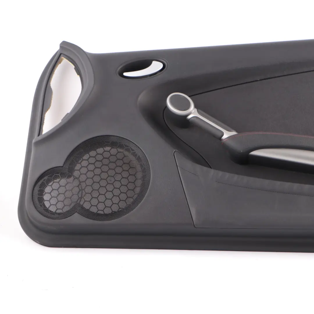 Tarjeta Puerta Delantera Derecha Cuero Negro Hilo Rojo para Mercedes R171 Convertible con número de pieza A1717205663 Mercedes R171 Convertible Tarjeta Puerta Delantera Derecha Cuero Negro Hilo Rojo - SKU A1717205663 - Número de pieza A1717205663