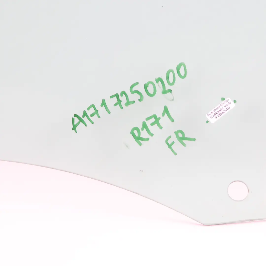 Szyba Boczna Drzwi Przód Prawo Szyba Zielona AS2 do Mercedes SLK R171 o numerze A1717250200 Mercedes SLK R171 Szyba Boczna Drzwi Przód Prawo Szyba Zielona AS2 - SKU A1717250200 - Numer Części A1717250200