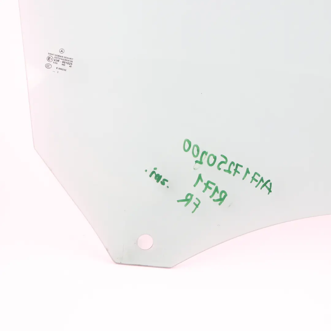 Front Side Window Door Right O/S Glass Green AS2 to Mercedes SLK R171 with Part number A1717250200 Mercedes SLK R171 Front Side Window Door Right O/S Glass Green AS2 - SKU A1717250200 - Part number A1717250200