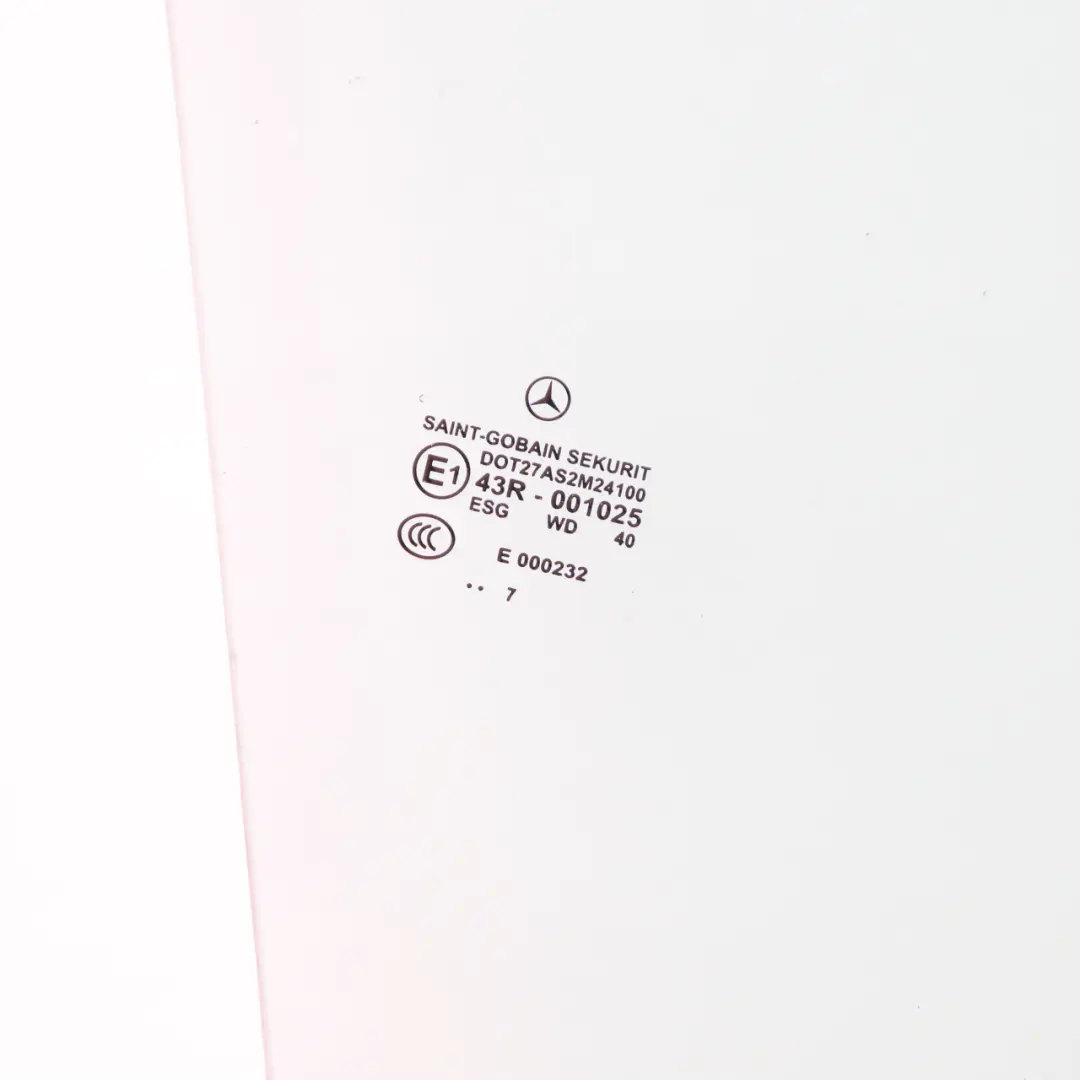 Front Side Window Door Right O/S Glass Green AS2 to Mercedes SLK R171 with Part number A1717250200 Mercedes SLK R171 Front Side Window Door Right O/S Glass Green AS2 - SKU A1717250200 - Part number A1717250200
