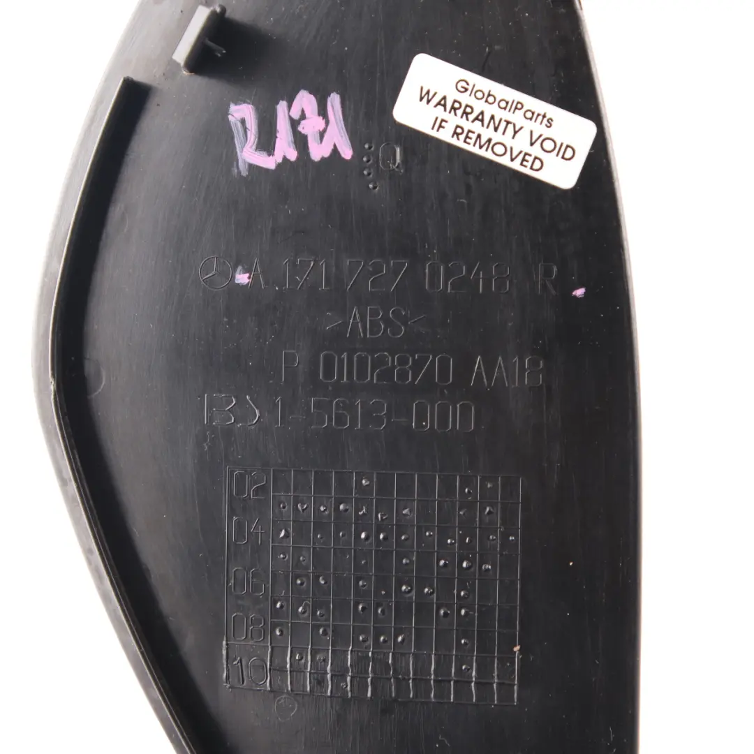 Mercedes SLK R171 Tapa embellecedor d la tarjeta puerta Negra Delantera Derecha - SKU A1717270248 - Número de pieza A1717270248