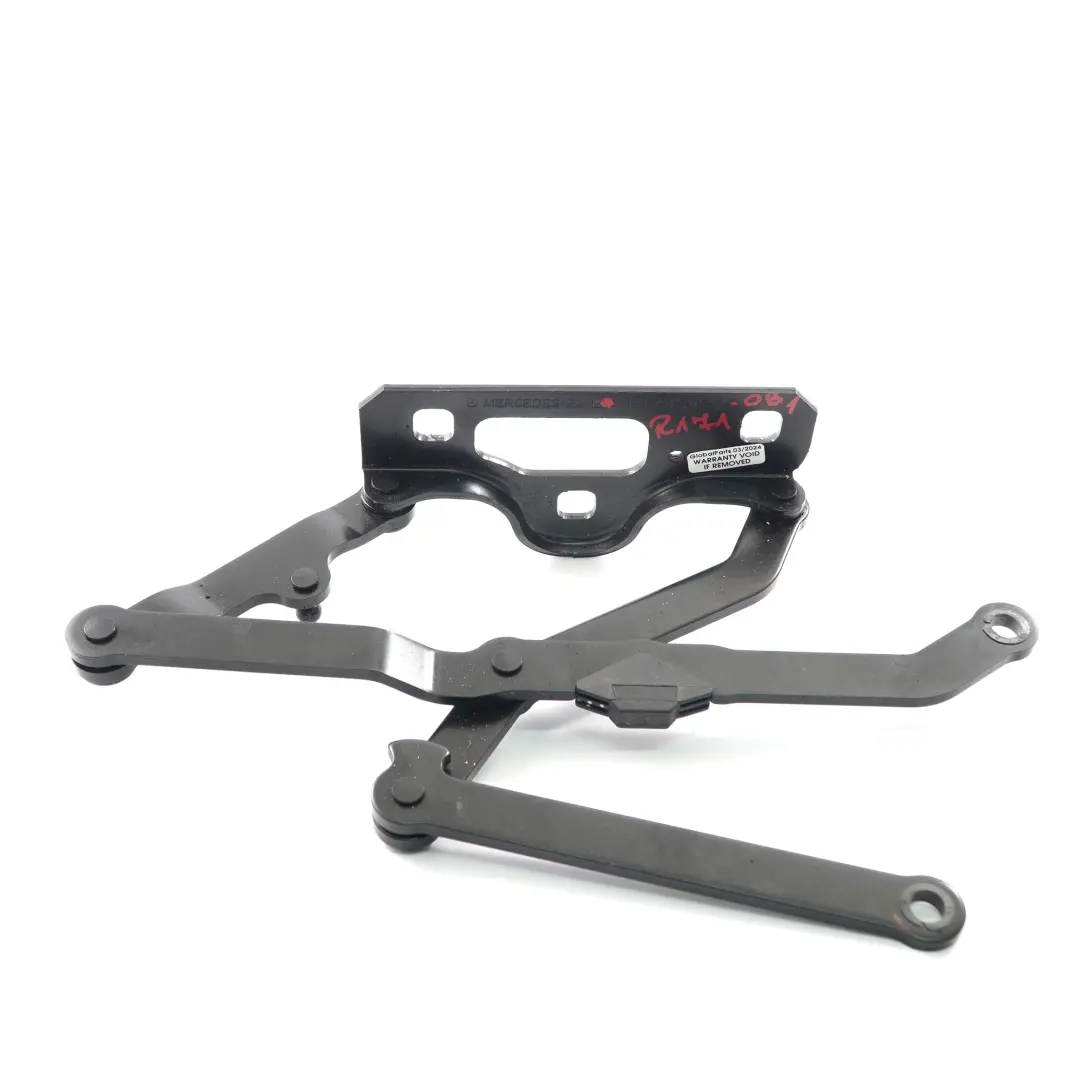 Bisagra Mercedes SLK R171 Tapa Maletero Trasero Derecho Negro Obsidiana 197 para con número de pieza A1717500072 Bisagra Mercedes SLK R171 Tapa Maletero Trasero Derecho Negro Obsidiana 197 - SKU A1717500072-OB1 - Número de pieza A1717500072