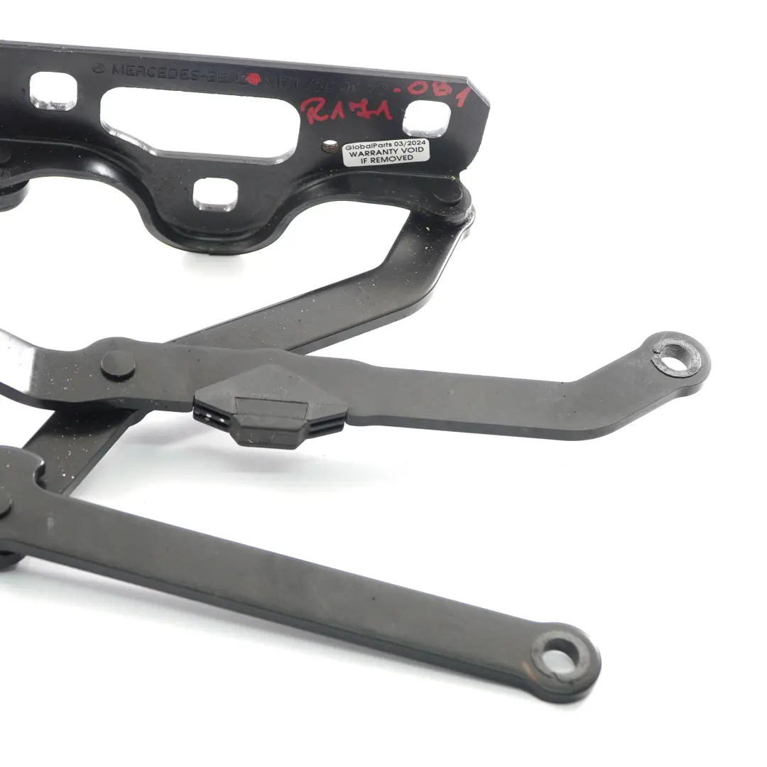 Hinge Mercedes SLK R171 Trunk Lid Hinge Rear Right O/S Obsidian Black 197 to with Part number A1717500072 Hinge Mercedes SLK R171 Trunk Lid Hinge Rear Right O/S Obsidian Black 197 - SKU A1717500072-OB1 - Part number A1717500072