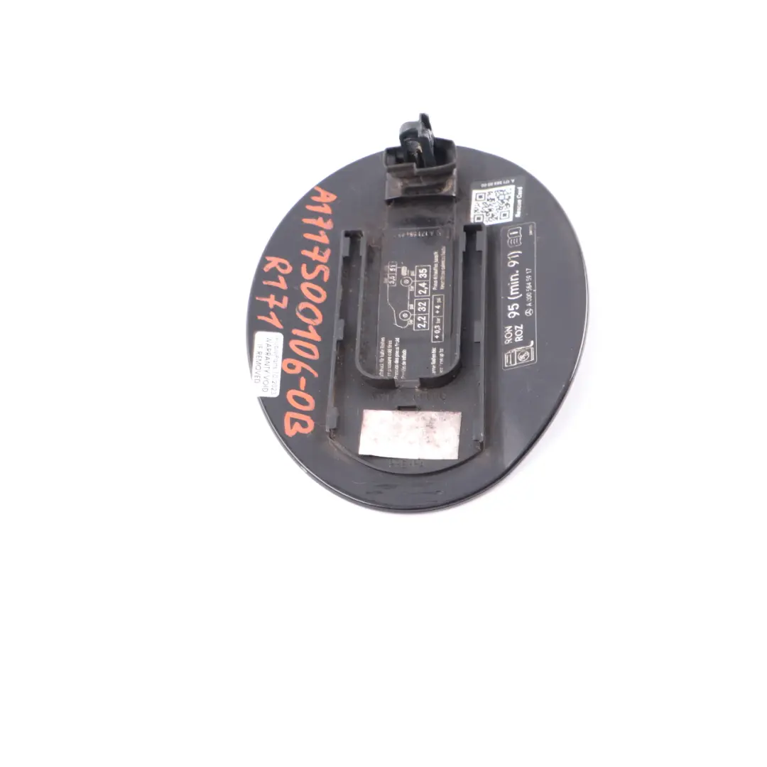 Mercedes SLK R171 Fuel Filler Flap Tank Cap Cover Obsidian Black Metallic - 197 - SKU A1717500106-OB - Part number A1717500106