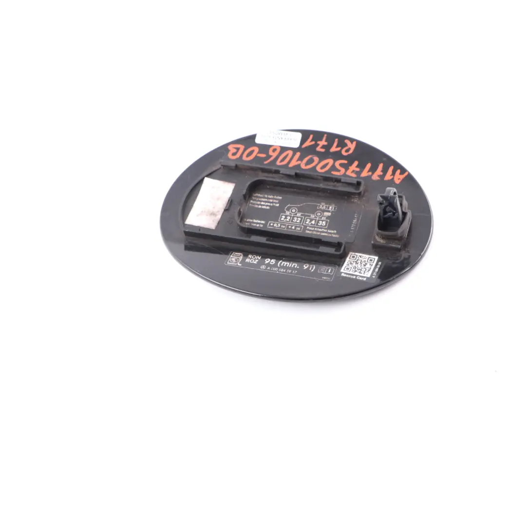 Mercedes SLK R171 Fuel Filler Flap Tank Cap Cover Obsidian Black Metallic - 197 - SKU A1717500106-OB - Part number A1717500106