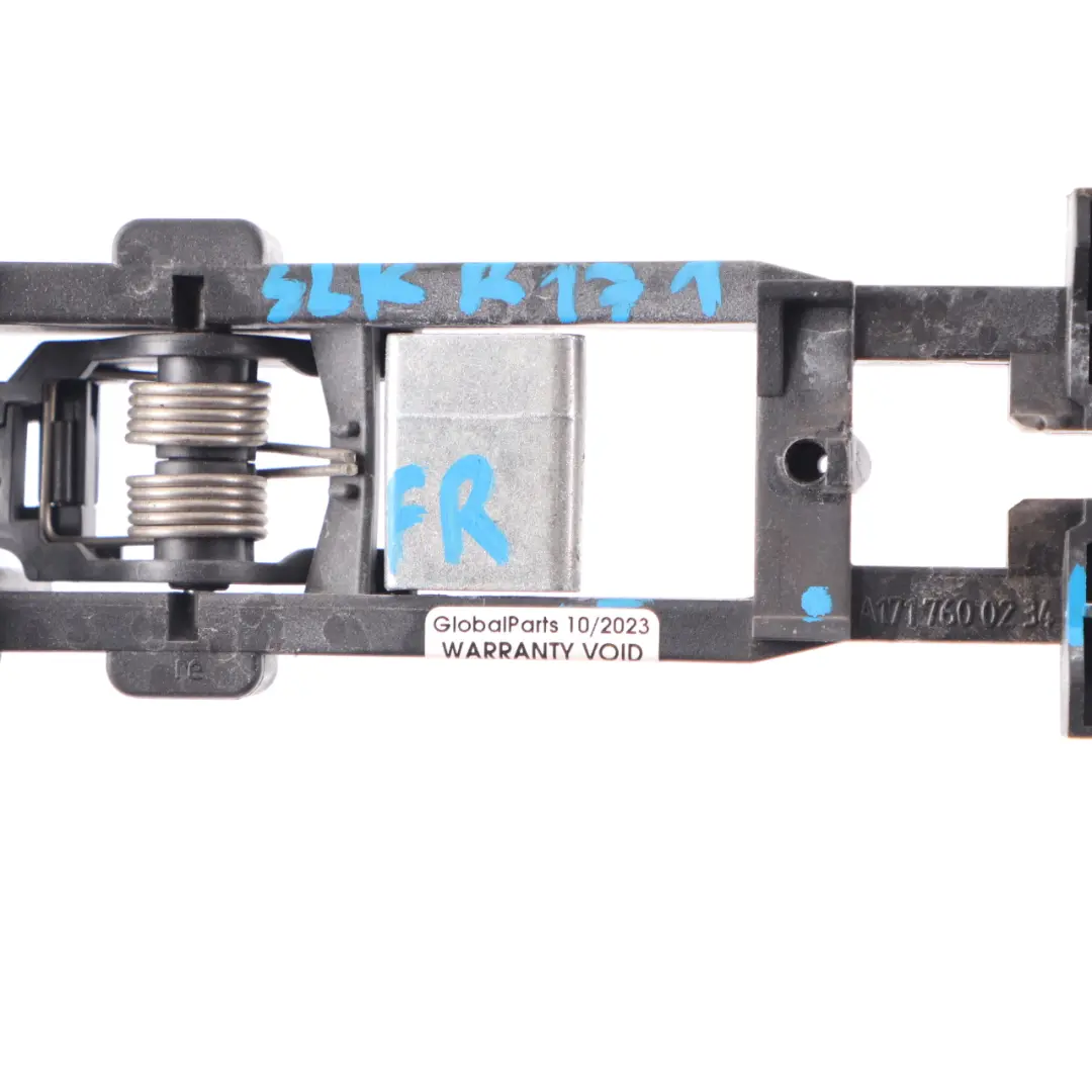 Door Handle Base Front Right Exterior Bracket to Mercedes SLK R171 with Part number A1717600234 Mercedes SLK R171 Door Handle Base Front Right Exterior Bracket - SKU A1717600234 - Part number A1717600234