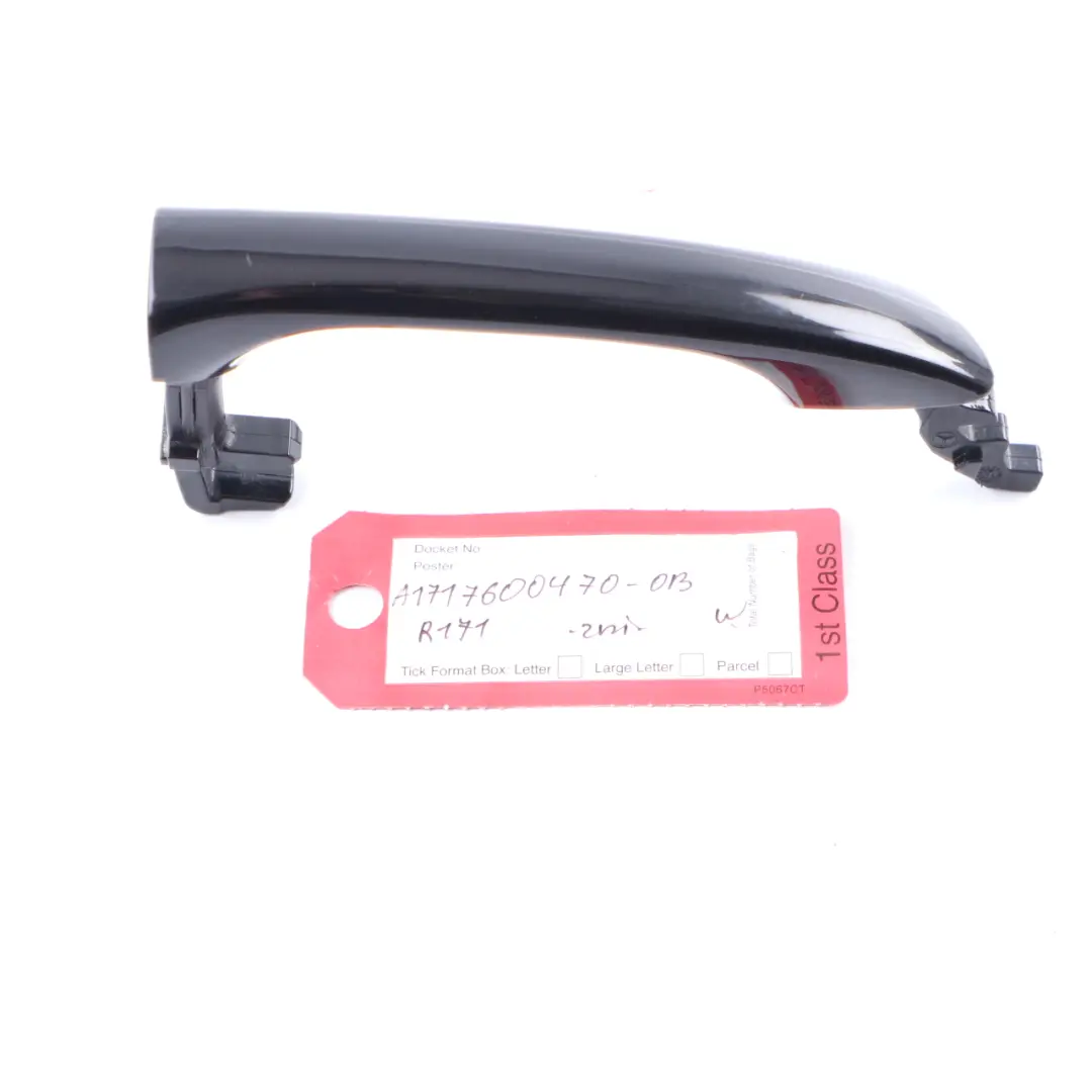 Halte Griff Tür Vorne Rechts Obsidian Schwarz - 197 für Mercedes SLK R171 mit Teilenummer A1717600470 Mercedes SLK R171 Halte Griff Tür Vorne Rechts Obsidian Schwarz - 197 - SKU A1717600470-OB - Teilenummer A1717600470