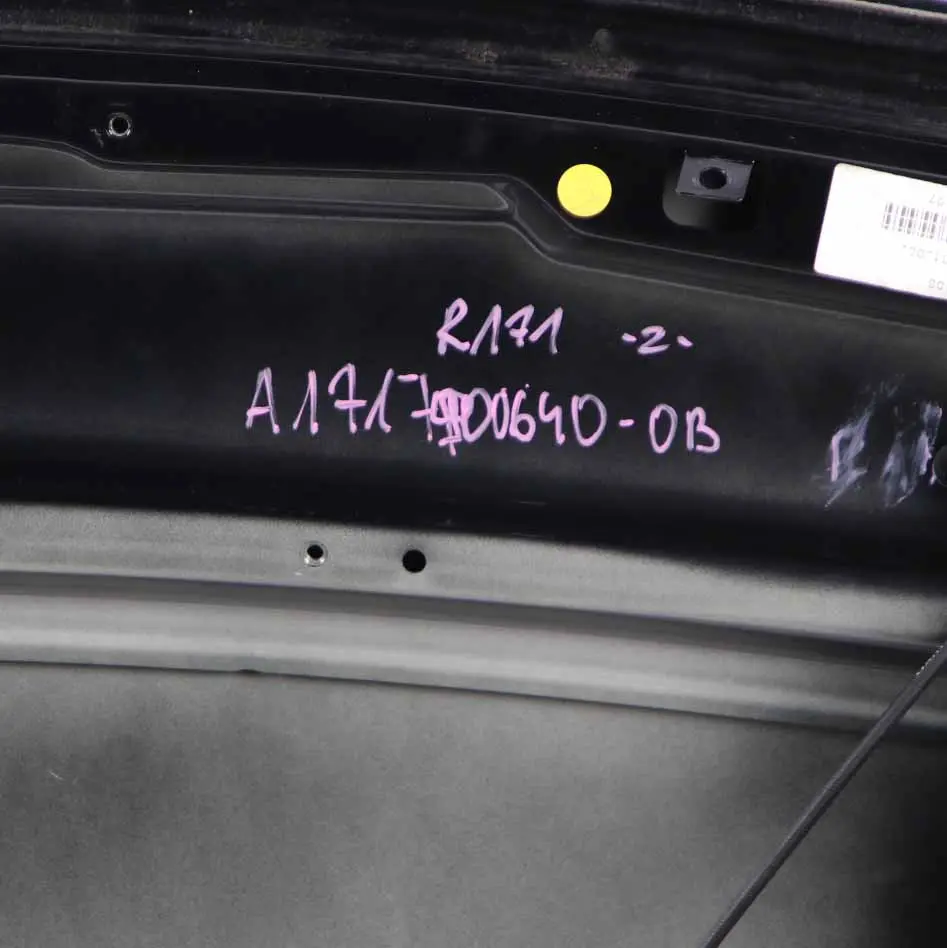 Folding Roof Shell Front Cover Obsidian Black - 197 to Mercedes SLK R171 Hardtop with Part number A1717900640 Mercedes SLK R171 Hardtop Folding Roof Shell Front Cover Obsidian Black - 197 - SKU A1717900640-OB - Part number A1717900640